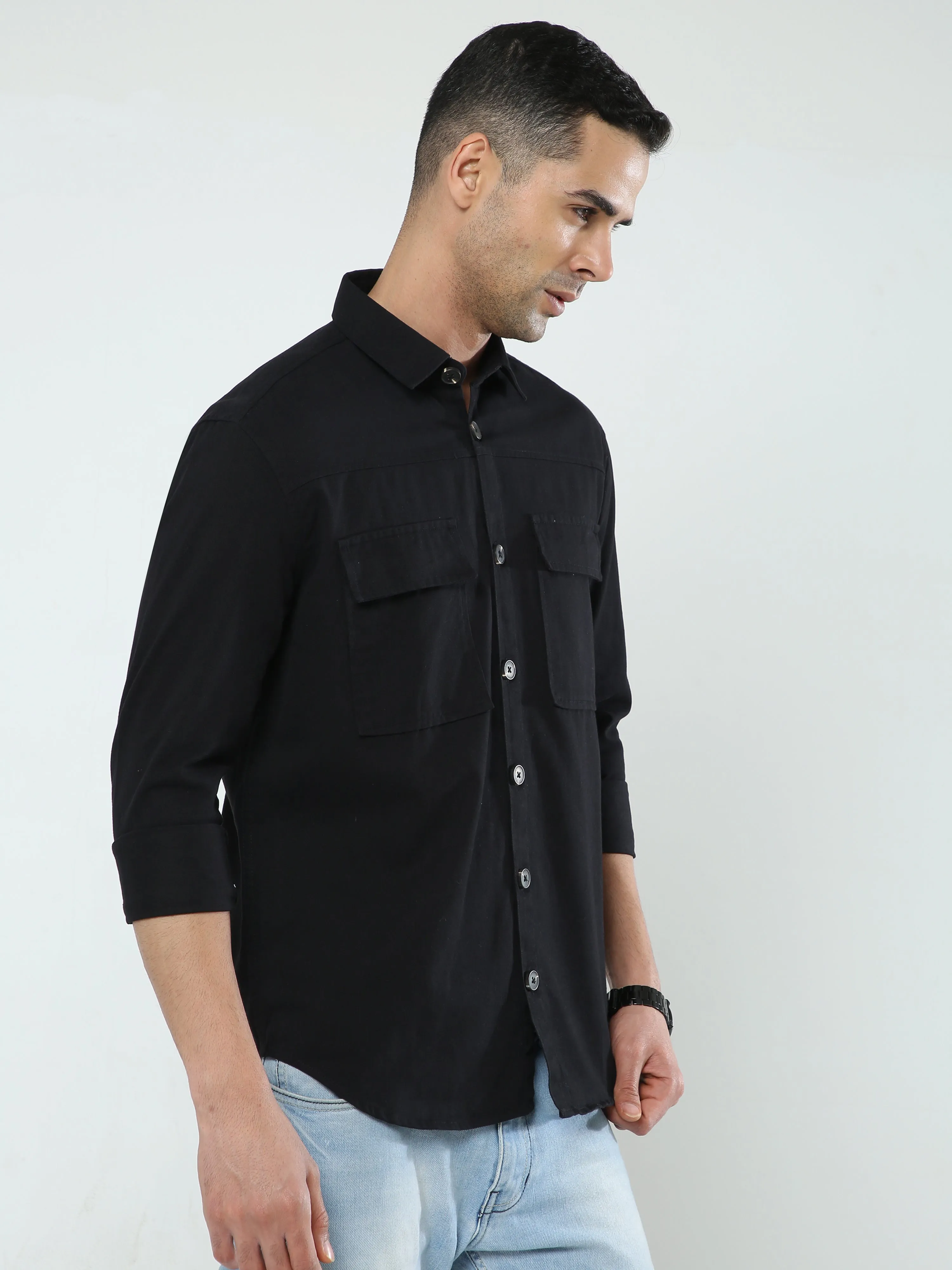 Albatross Black Shacket for men