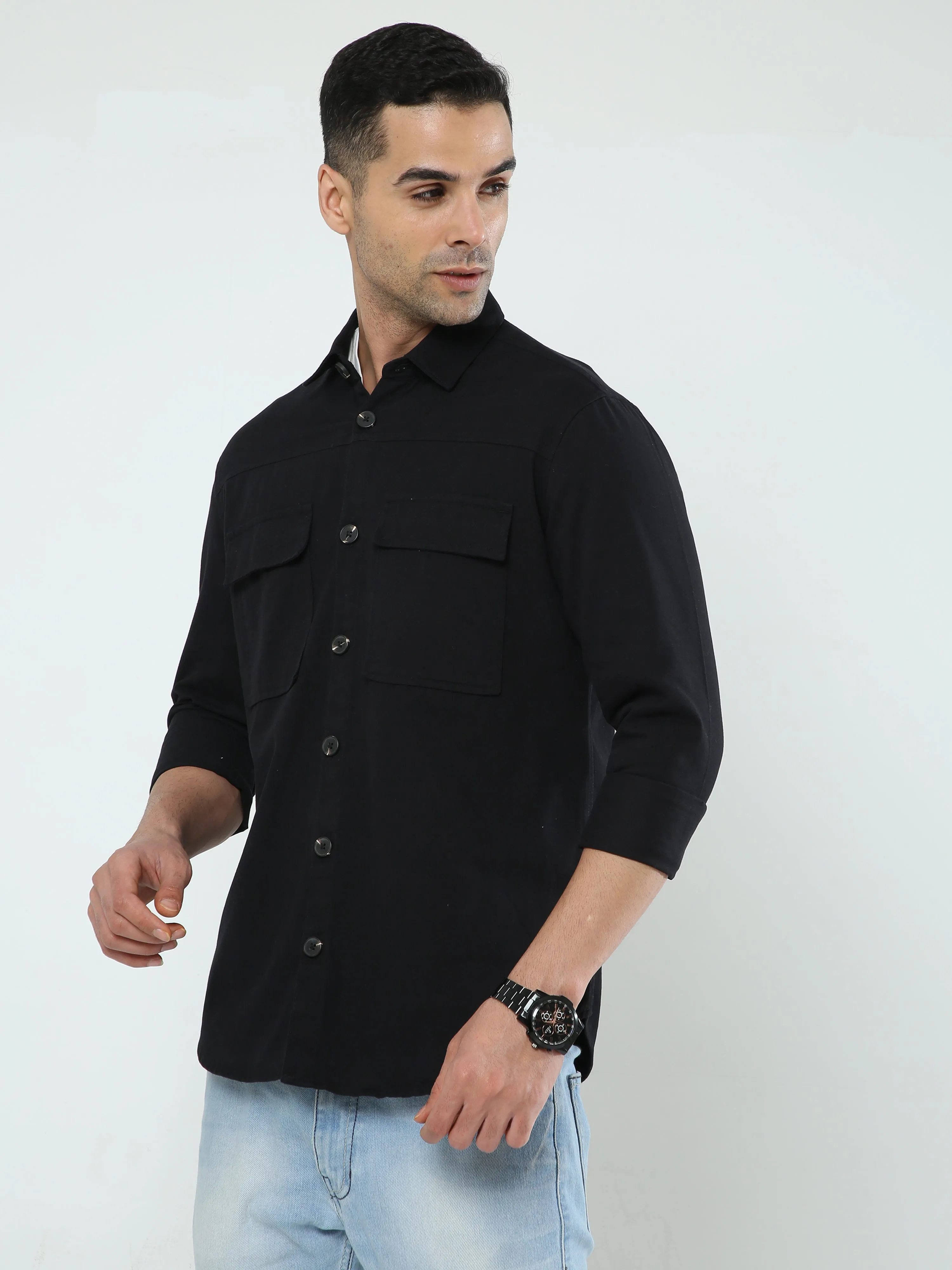 Albatross Black Shacket for men