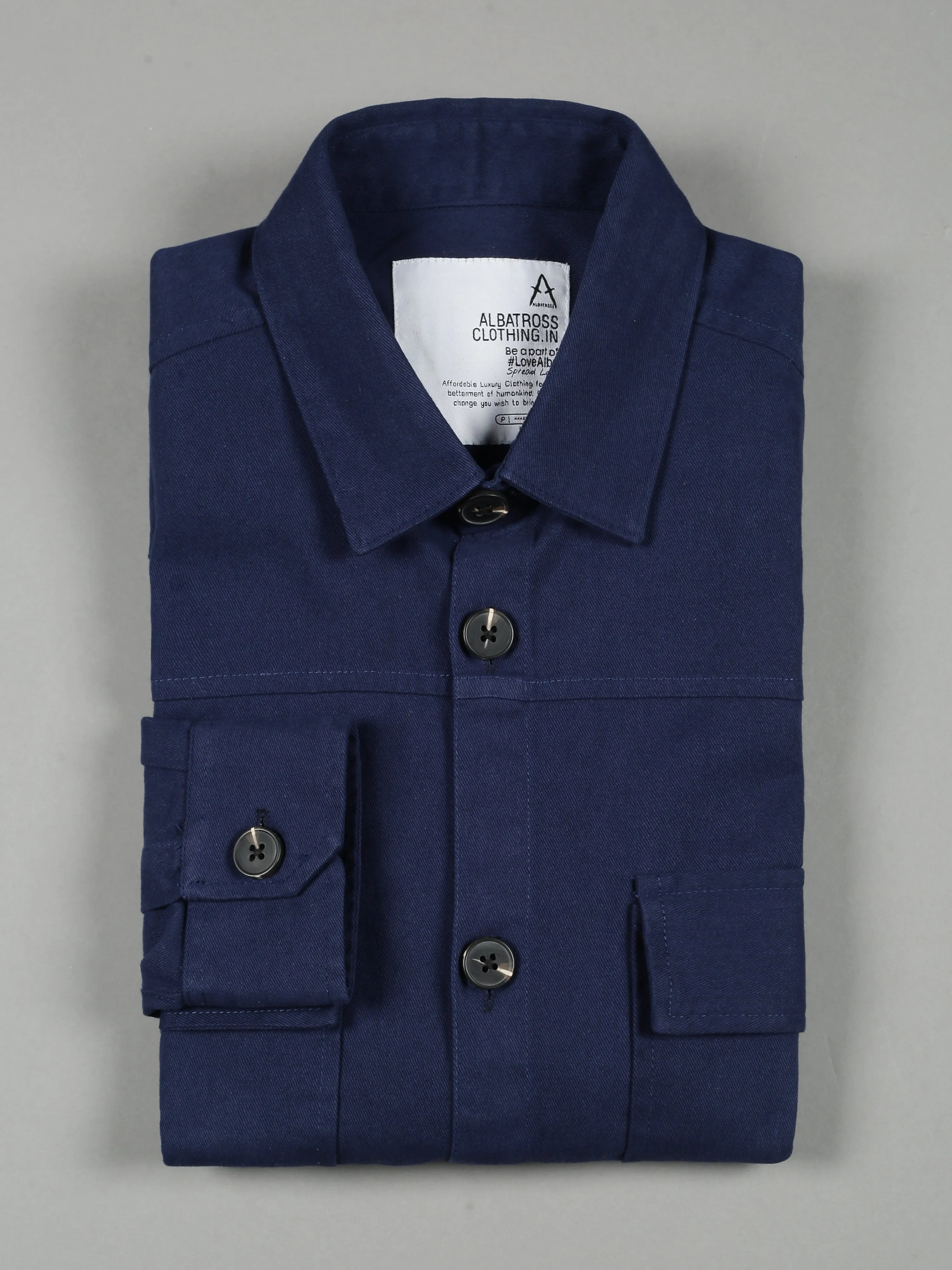 Albatross Blue Shacket for men