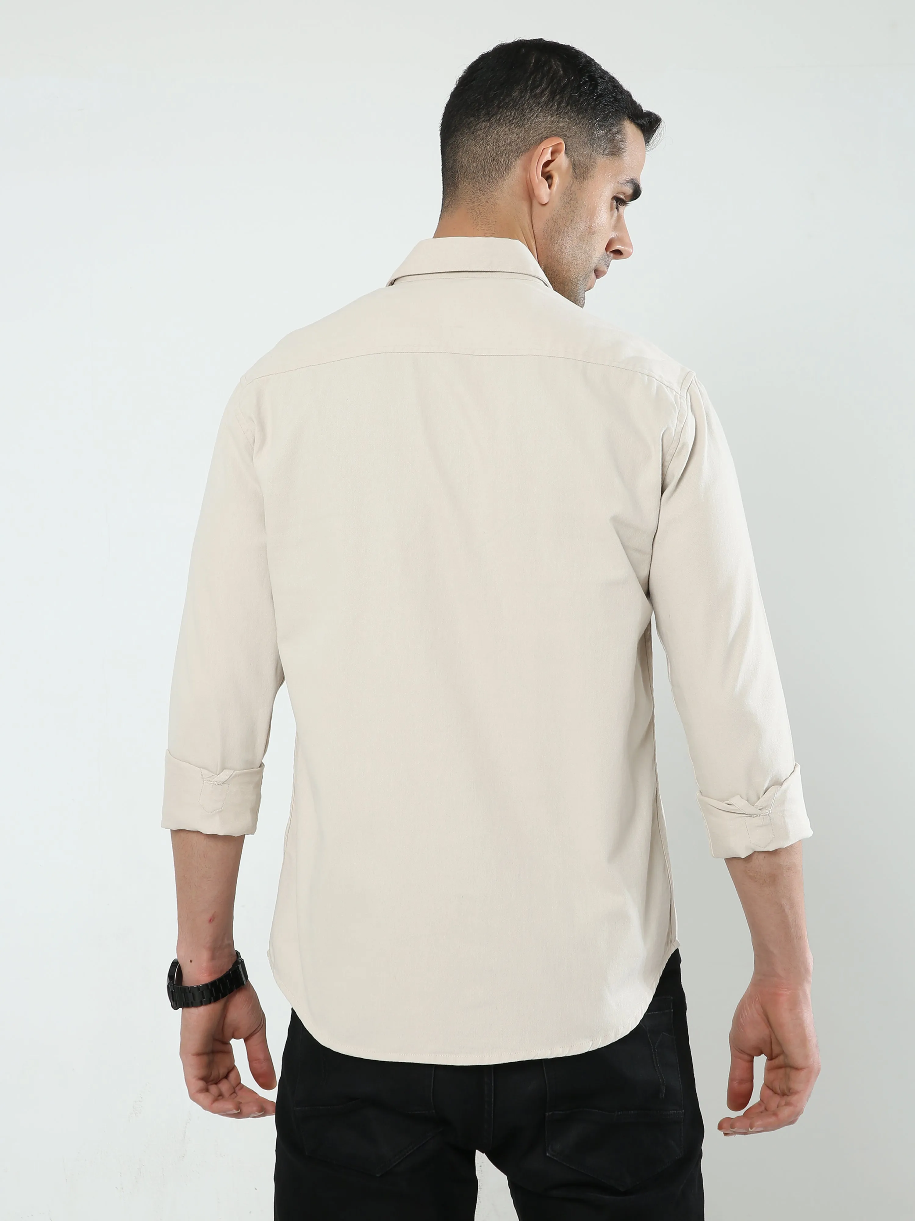 Albatross Cream Shacket for men