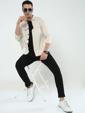 Albatross Cream Shacket for men