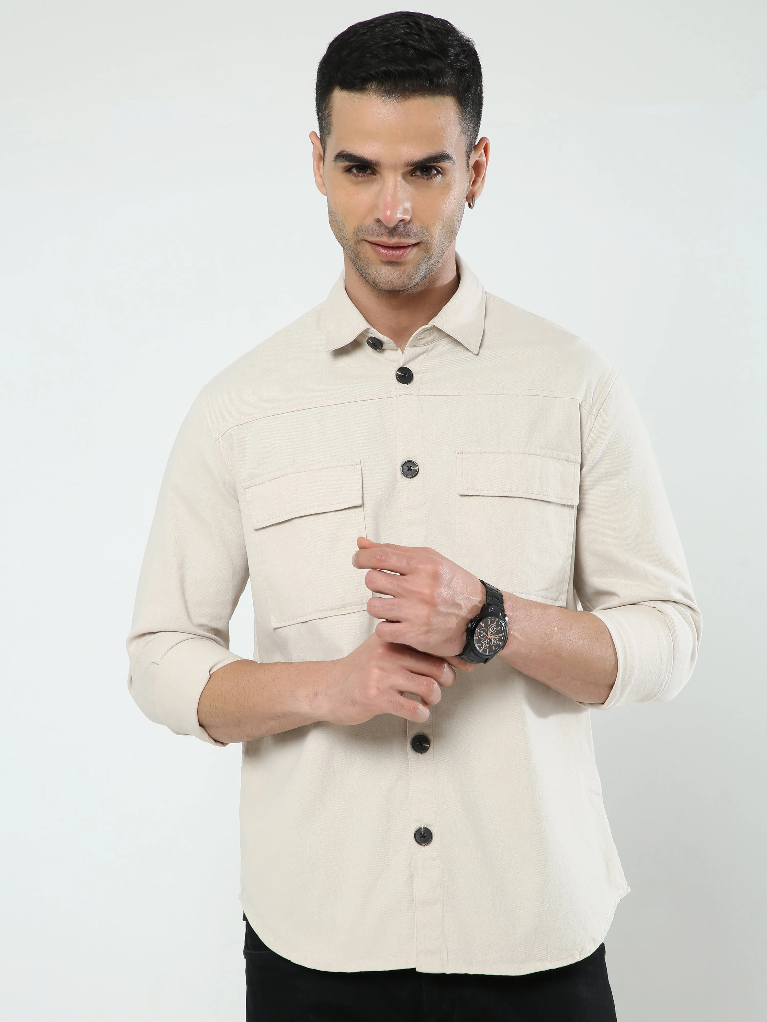 Albatross Cream Shacket for men
