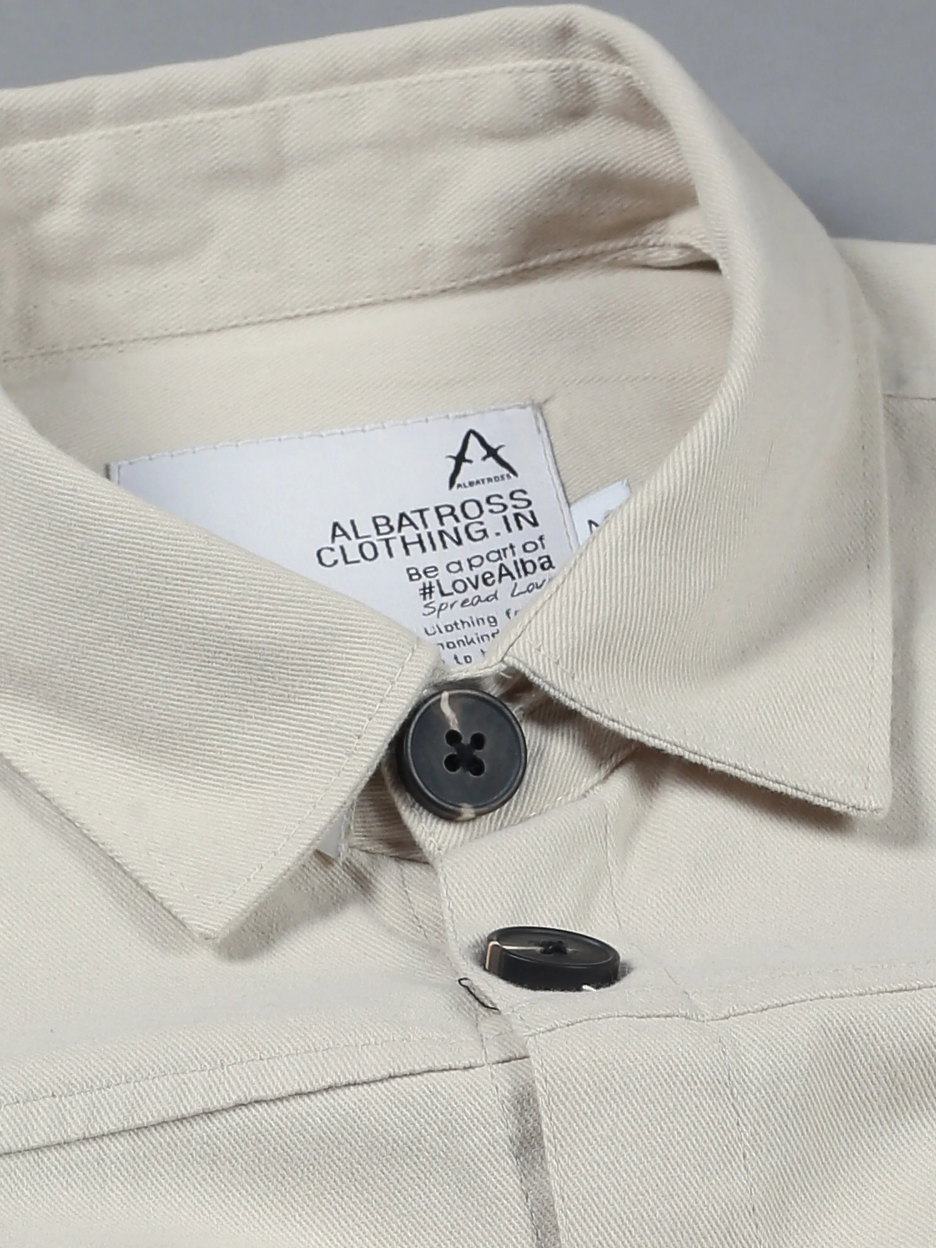 Albatross Cream Shacket for men