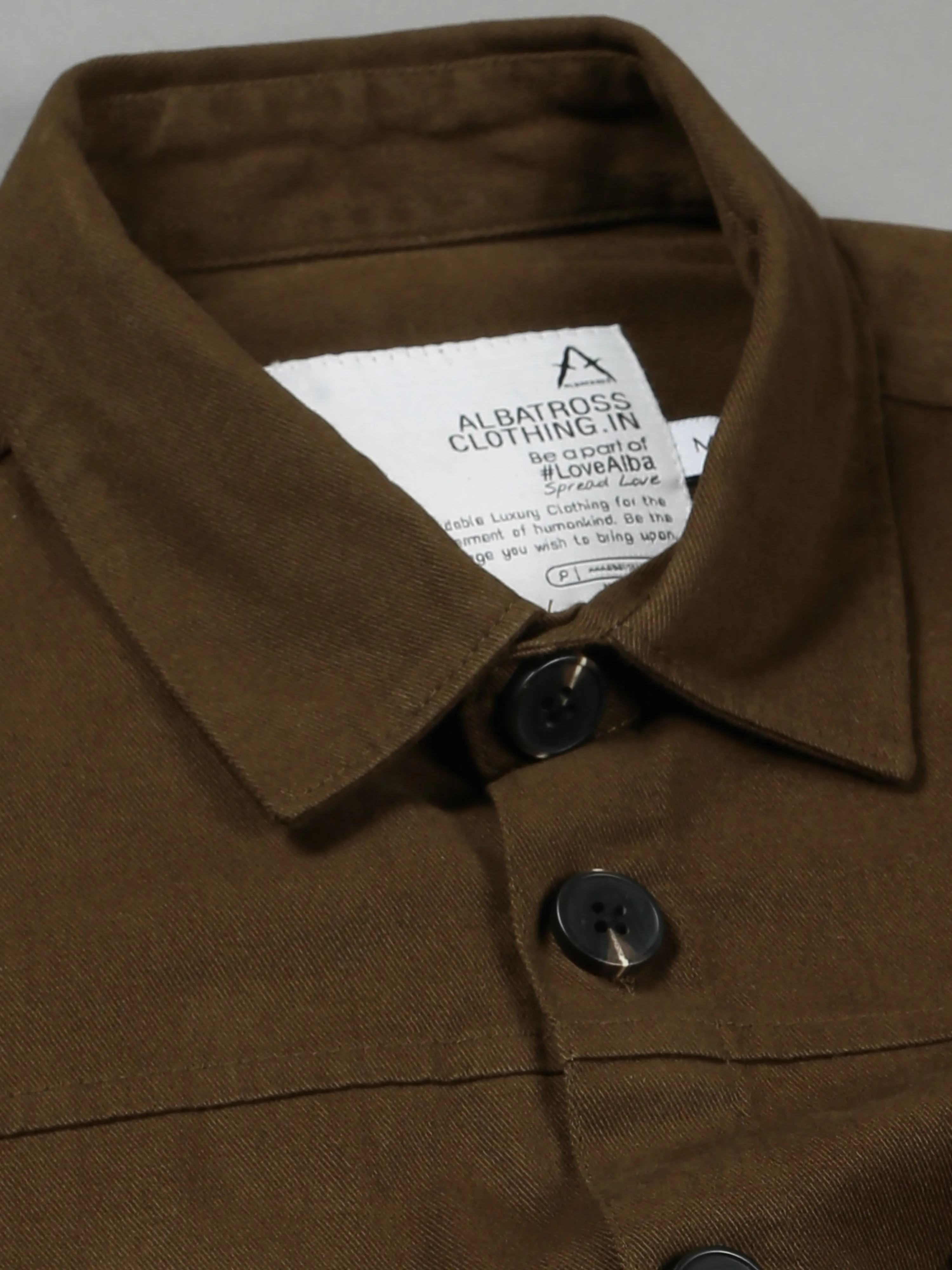 Albatross Dark Brown Shacket for men