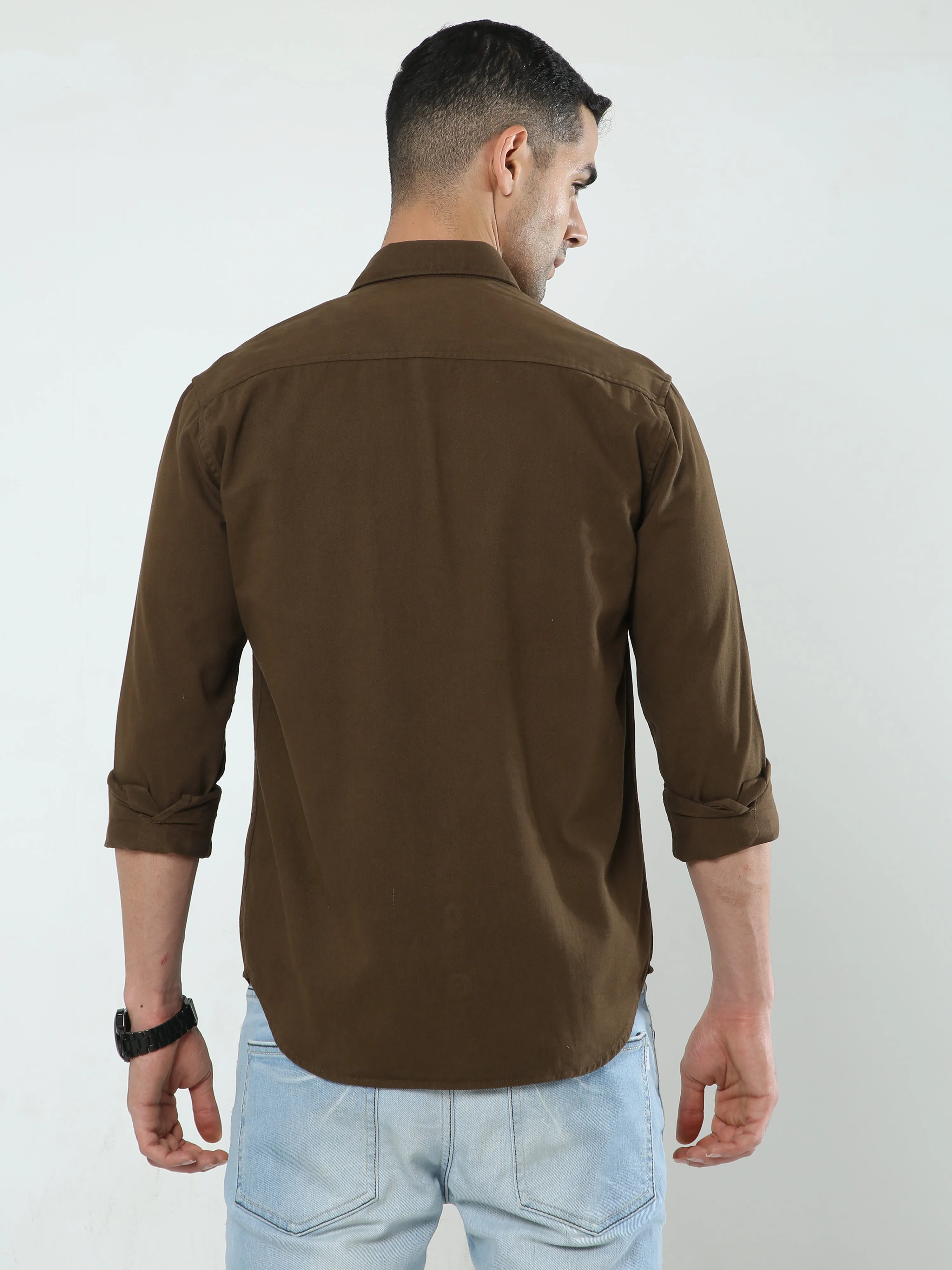 Albatross Dark Brown Shacket for men