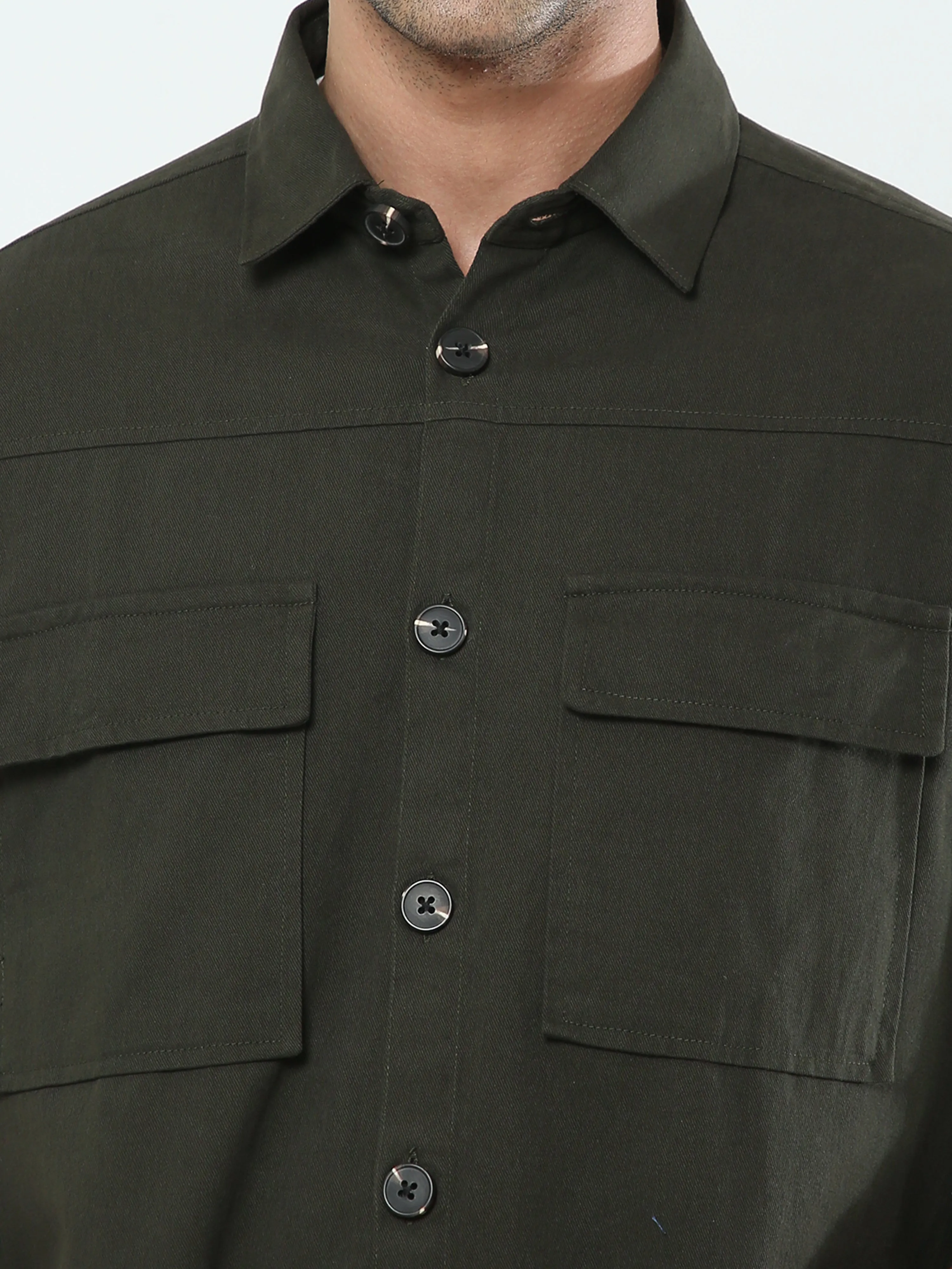 Albatross Military Green Shacket for men