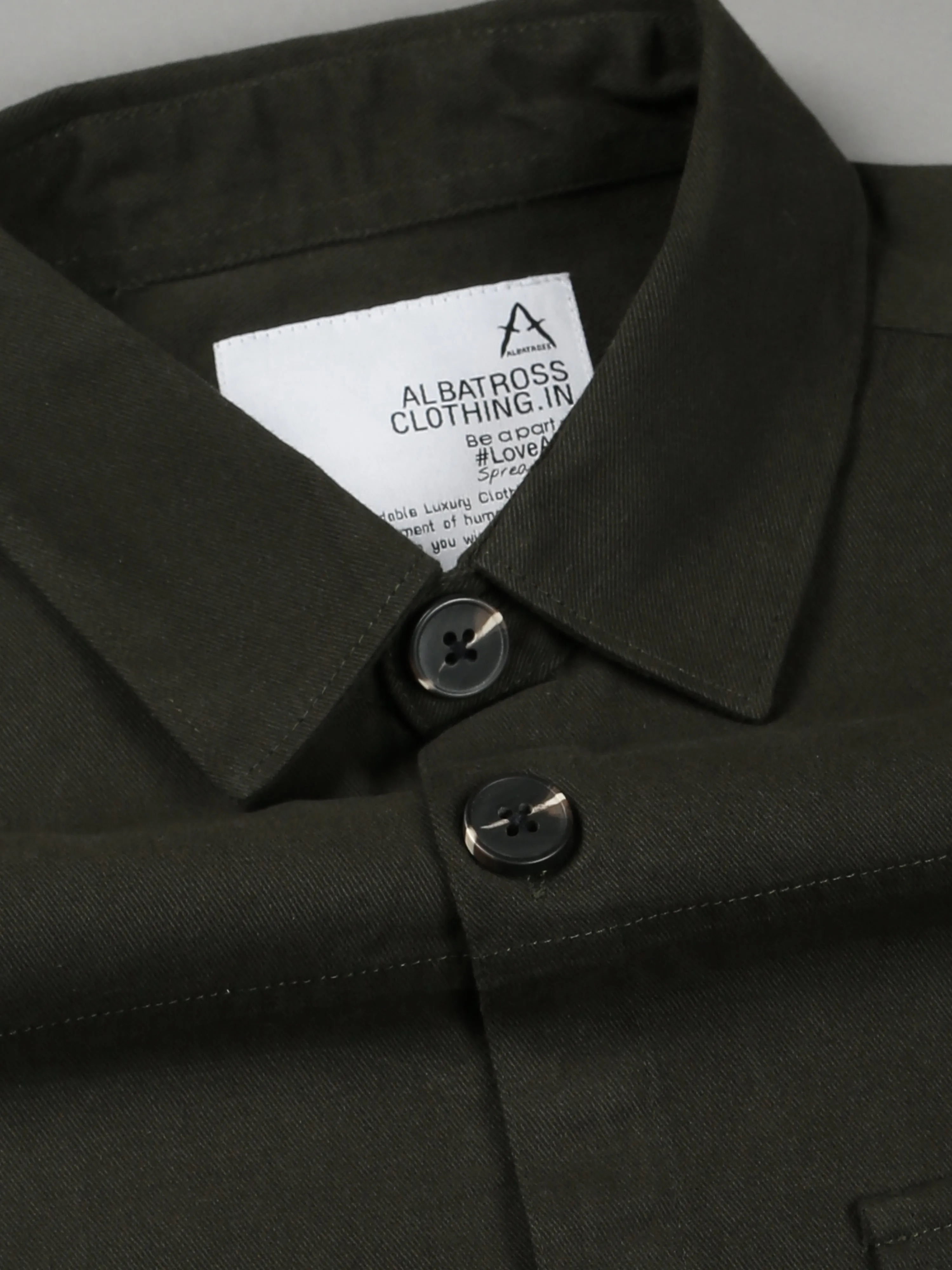 Albatross Military Green Shacket for men