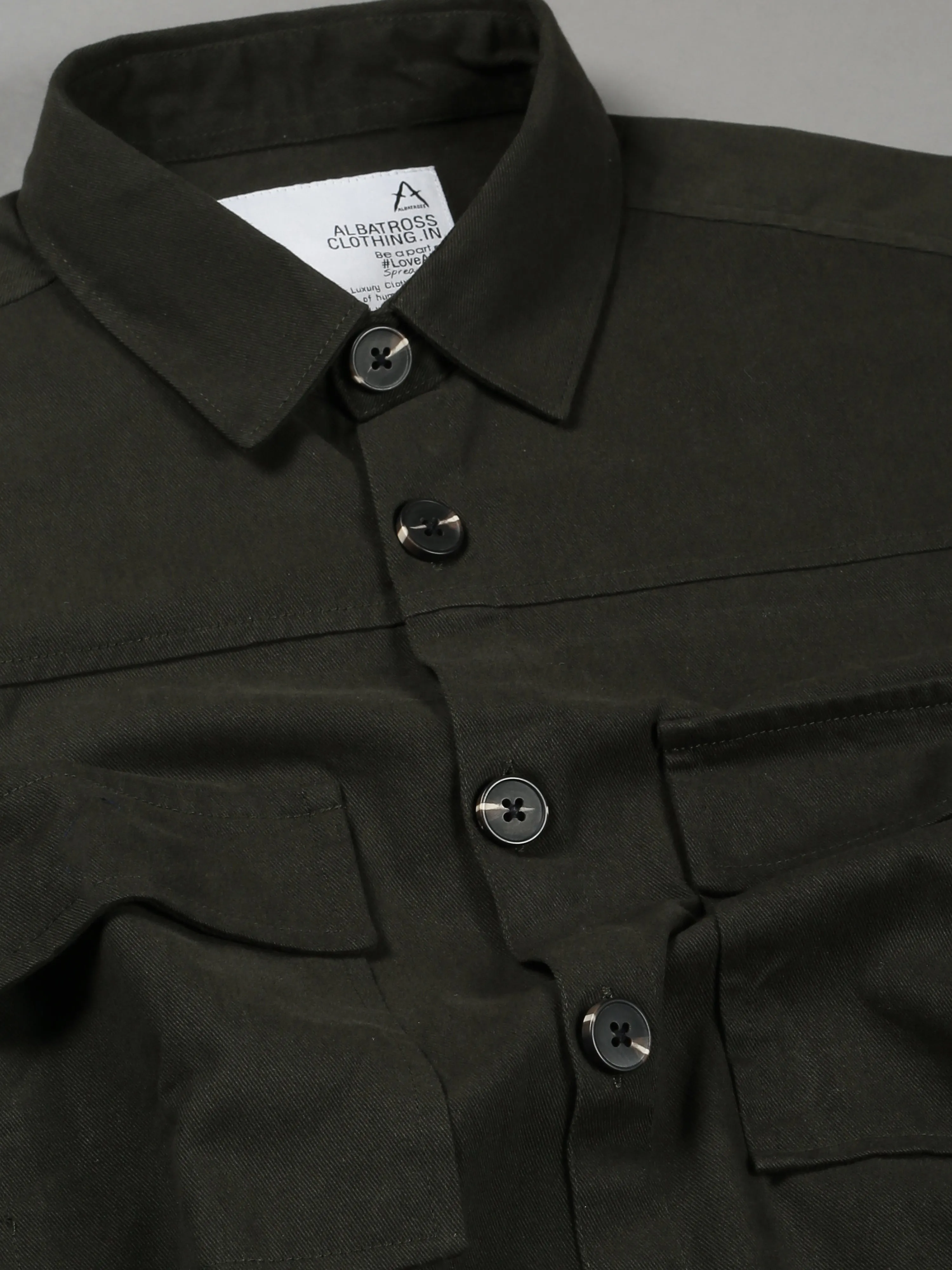 Albatross Military Green Shacket for men