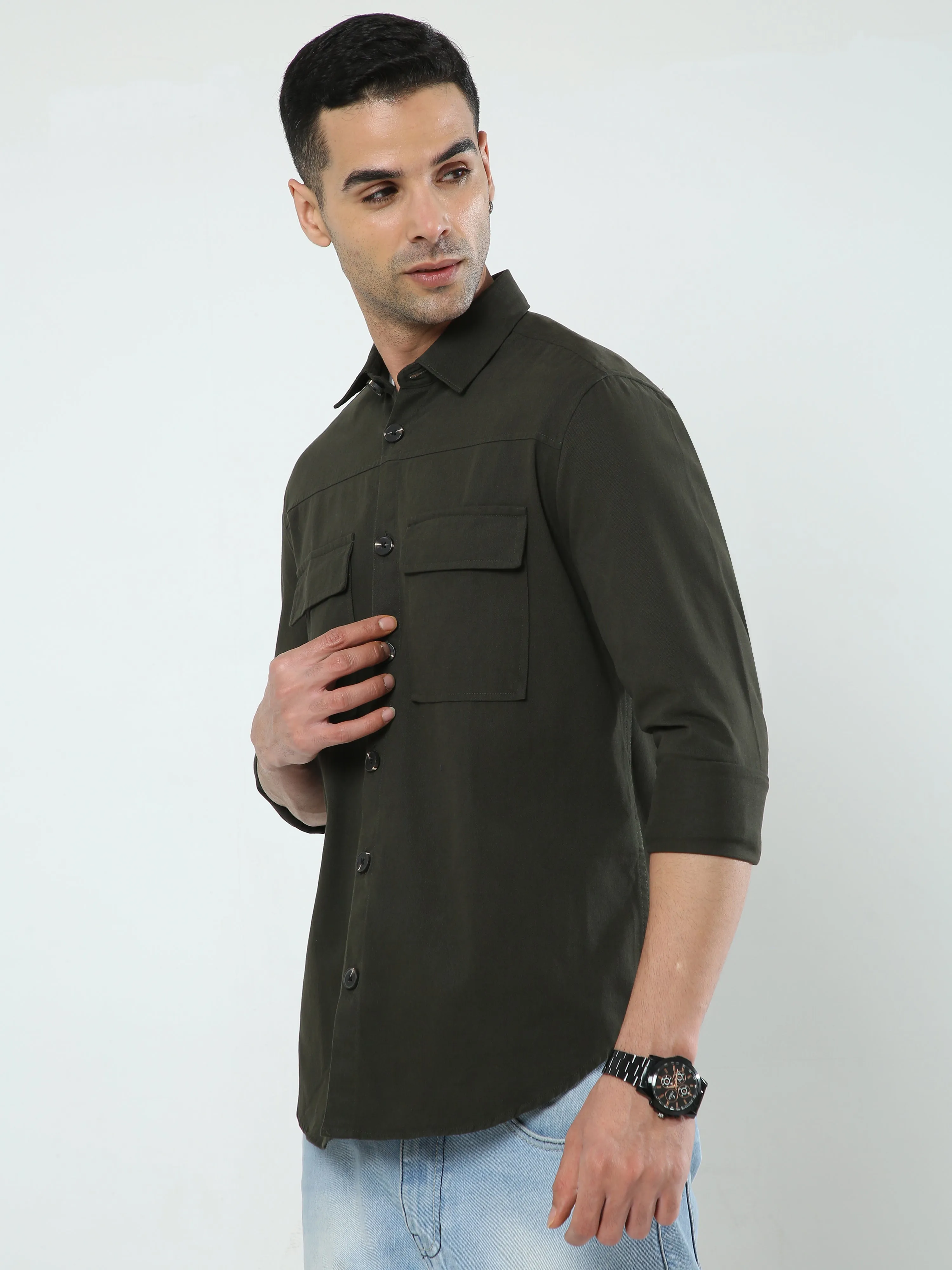 Albatross Military Green Shacket for men