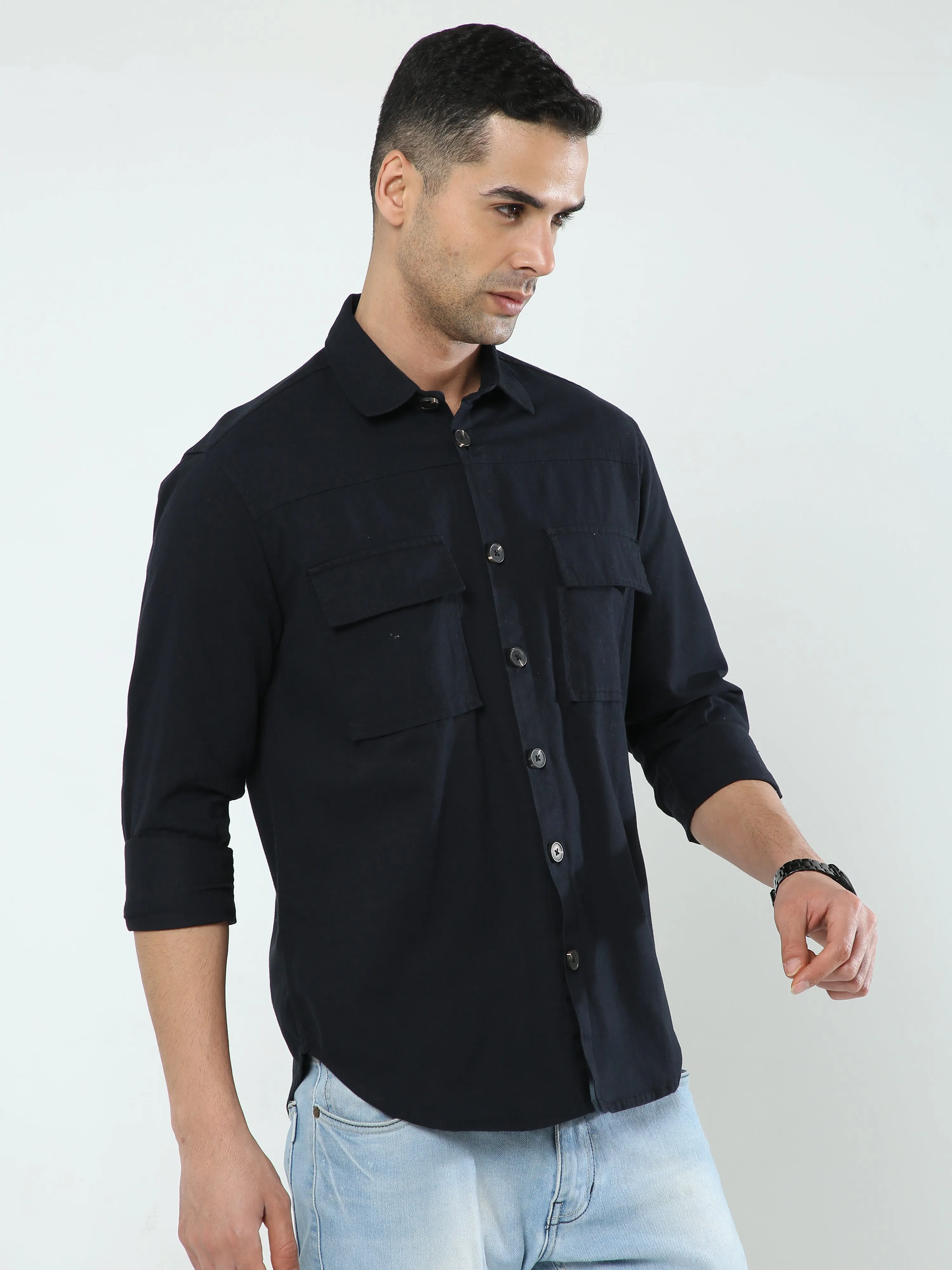 Albatross Navy Blue Shacket for men