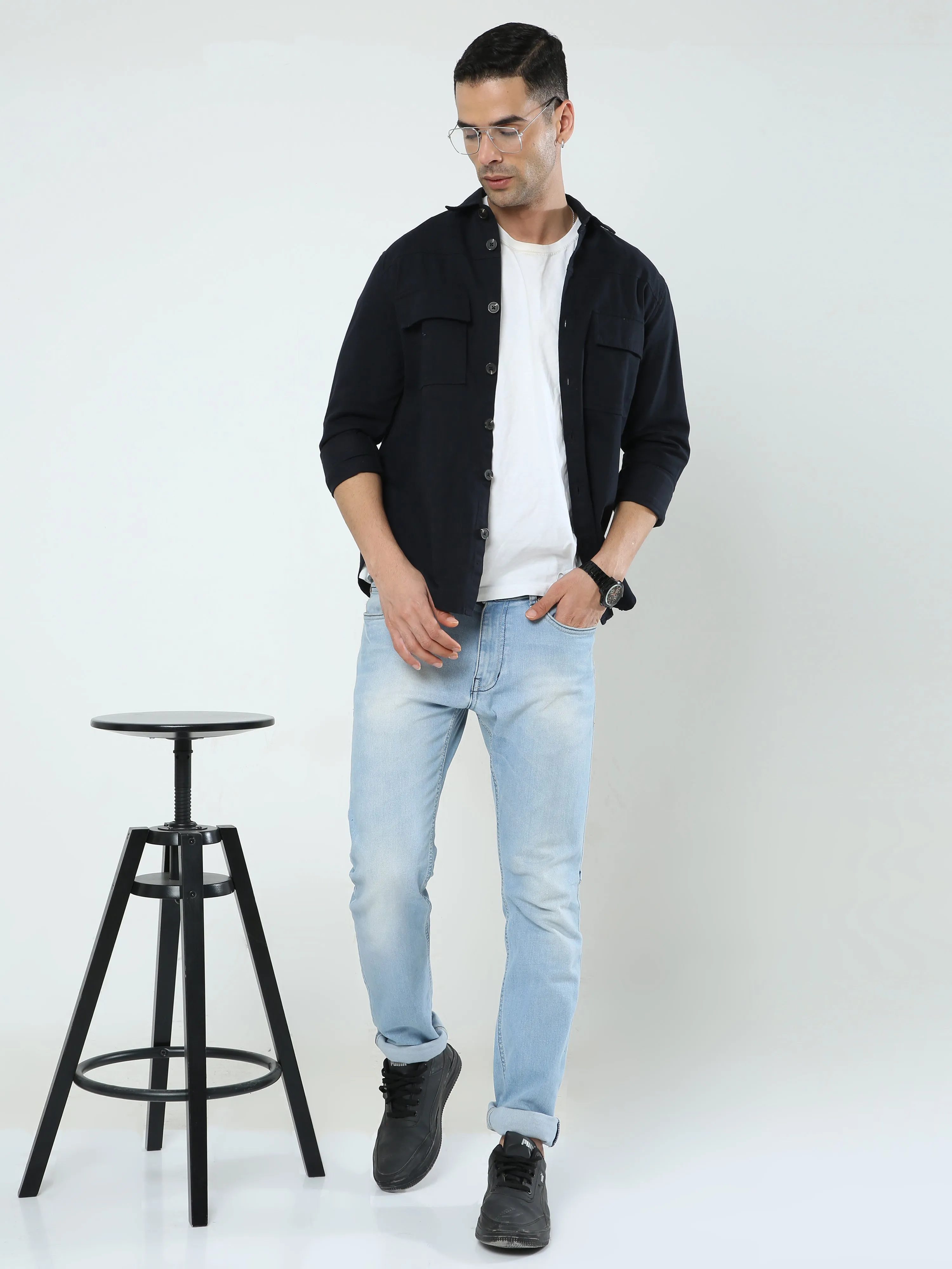 Albatross Navy Blue Shacket for men