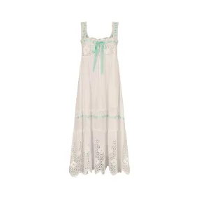 ARCHIVE - 1920s White Cotton Eyelet Slip Dress