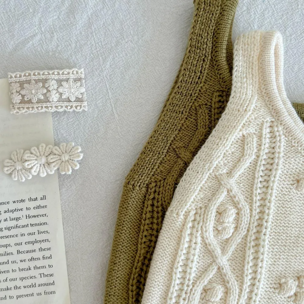 Baby Girl Wool Knitted Camisole Vest Wholesale Baby Children Clothes