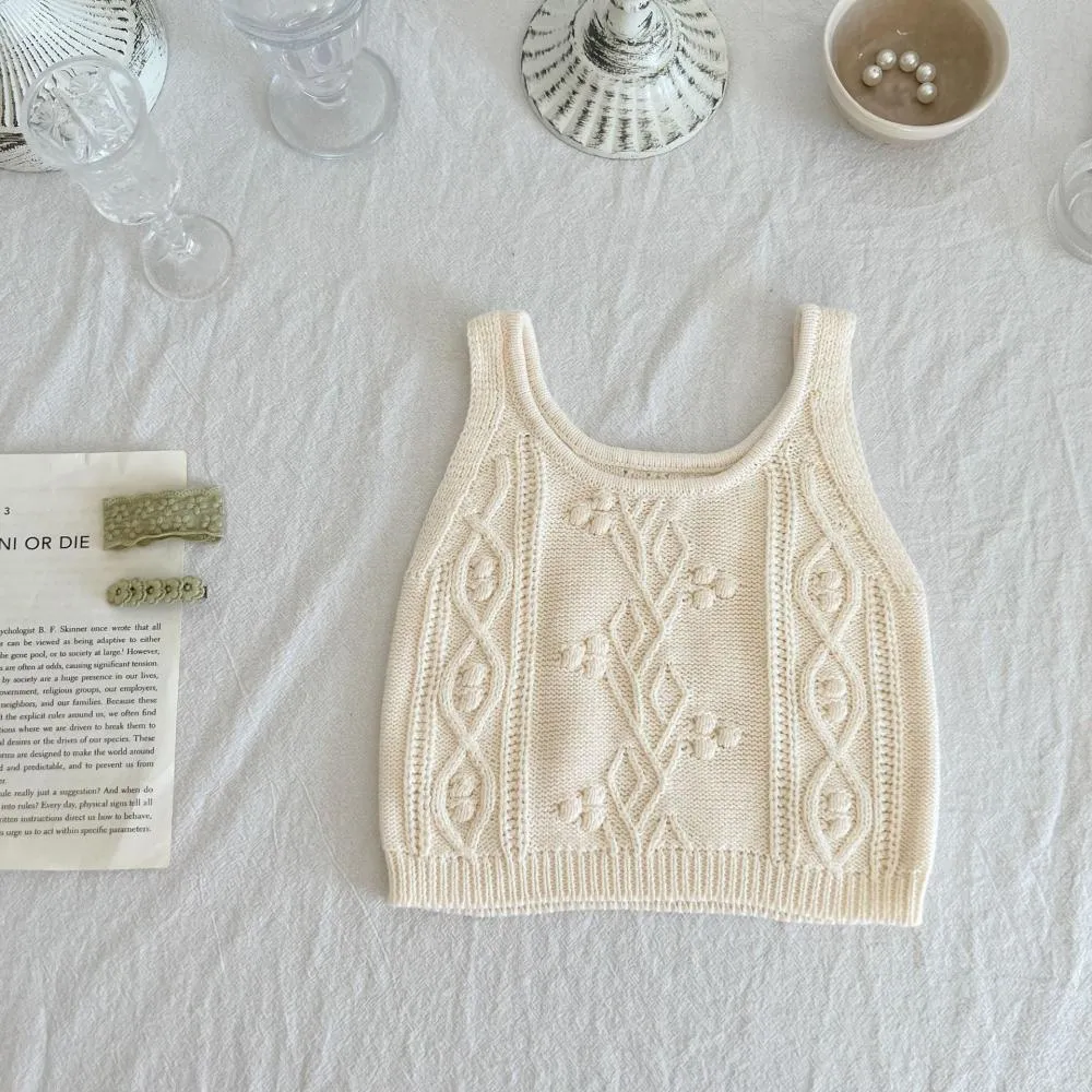 Baby Girl Wool Knitted Camisole Vest Wholesale Baby Children Clothes
