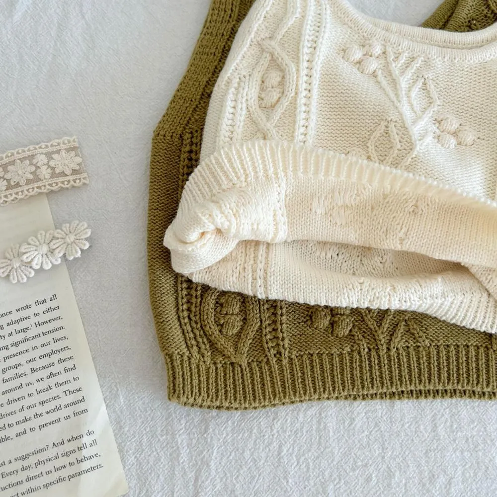 Baby Girl Wool Knitted Camisole Vest Wholesale Baby Children Clothes
