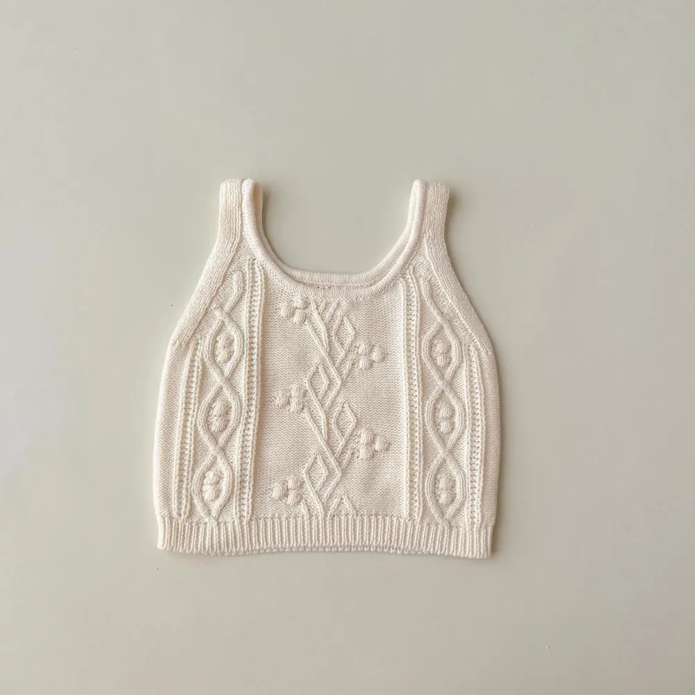 Baby Girl Wool Knitted Camisole Vest Wholesale Baby Children Clothes
