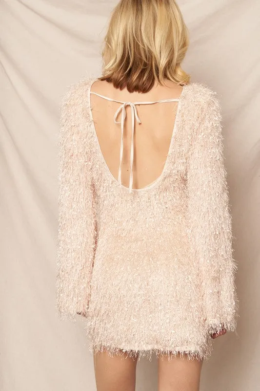 FLUFFY FRINGE DRESS
