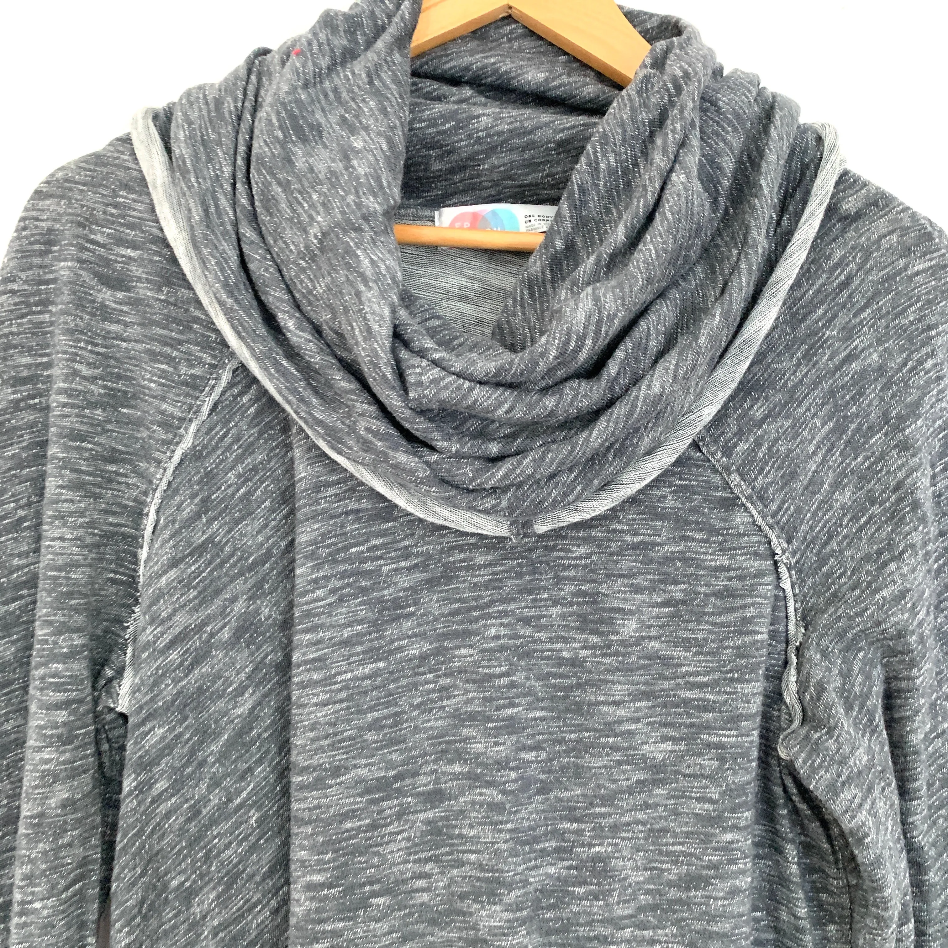 Free People Beach Grey Turtleneck Tunic Sweater- Size S
