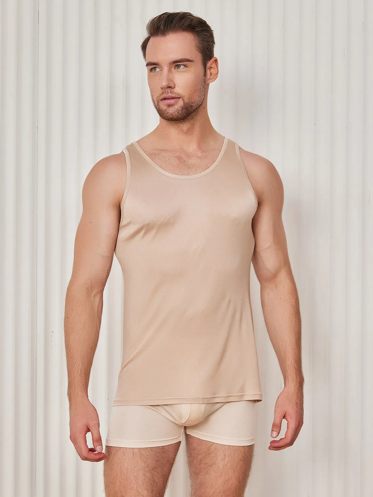 Herr Comfortable Sidenstickad Vest