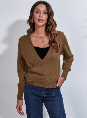 Knitted Cardigan Knotted Sweater
