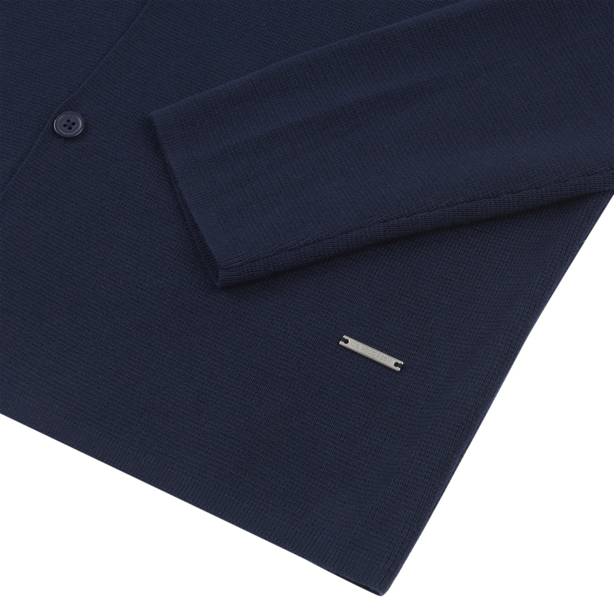 Mens Knitted Shacket in Navy Blue