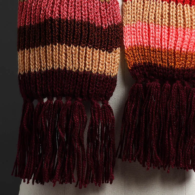 Multicolor - Kumaun Hand Knitted Woolen Muffler 68