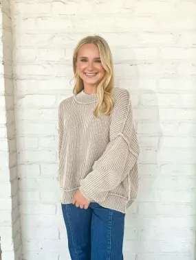 Strut My Way Sweater Light Mocha