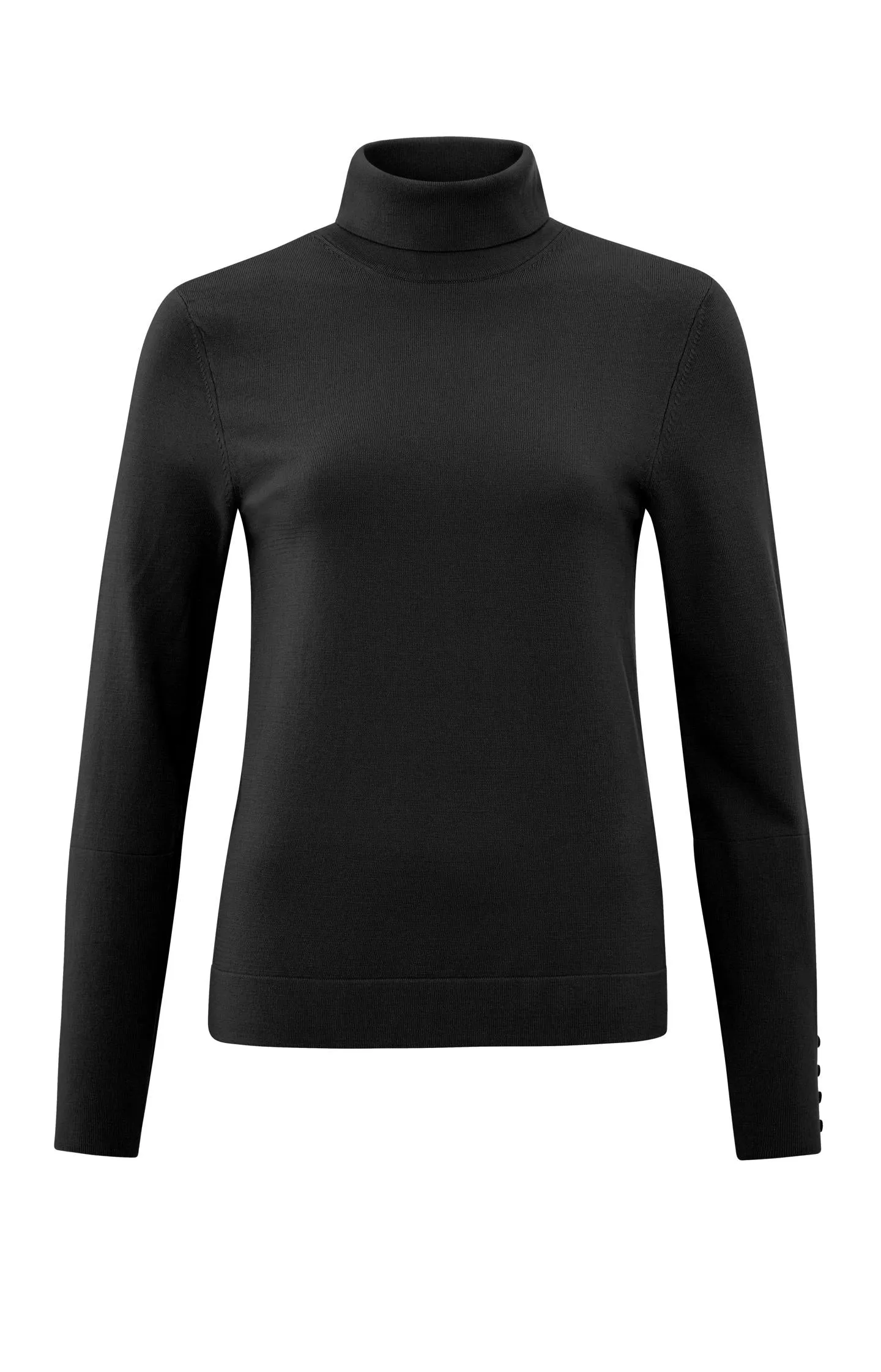 Sweater with turtleneck and long sleeves with buttons