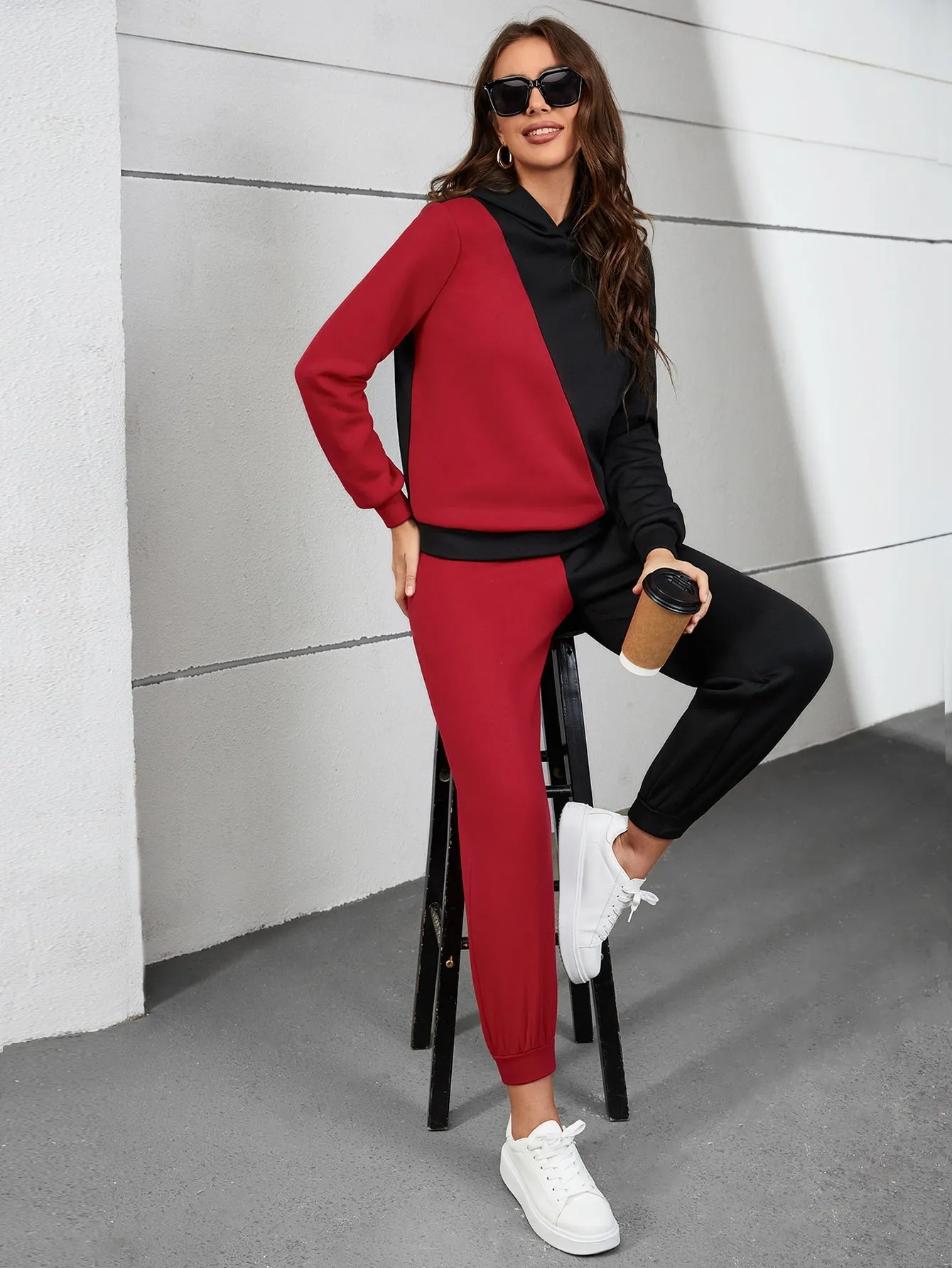 Two Tone Hoodie & Sweatpants